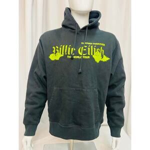 Billie Eilish Workd Tour Black Hoodie LARGE